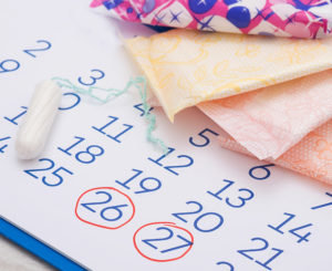 Kalender som räknar ut en menscykel och när ägglossning sker.